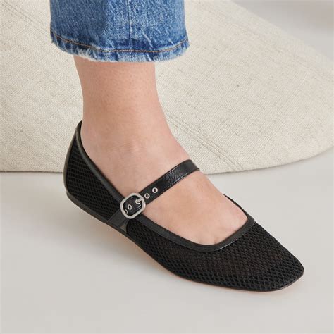 RODNI MESH BALLET FLATS BLACK WOVEN MESH – Dolce Vita