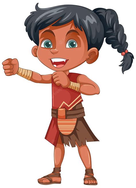 Premium Vector | Indigenous cartoon character isolated