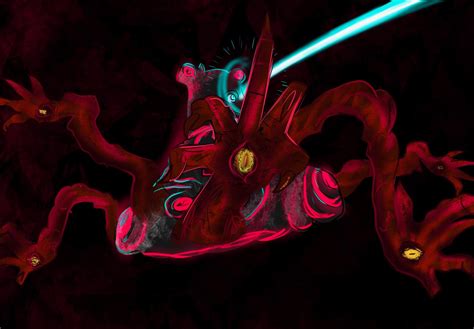 [TotK], [BotW]: A fanart of a guardian with gloom hands made by a