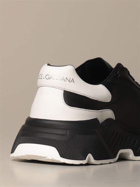 DOLCE & GABBANA: running sneakers in leather with logo | Sneakers Dolce ...