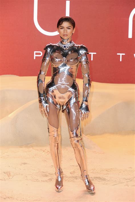Zendaya goes full fashion robot in metal Mugler couture at ‘Dune: Part