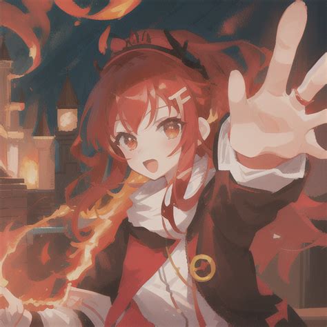Fire anime girl by RiniOwO on DeviantArt
