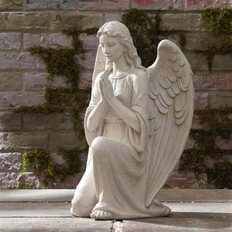 Angel Statue Garden Outdoor Decor Cherub Yard Patio Praying Lawn Art Kneeling