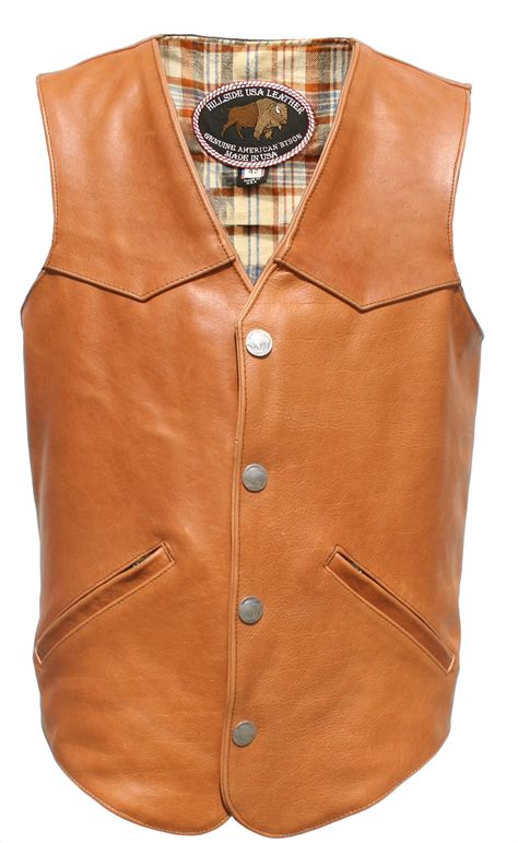 Man Leather Vest, Cowboy Style Man Vest, Black Leather jacket, Genuine ...