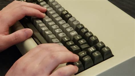 ibm  mini beamspring keyboard typing demo youtube