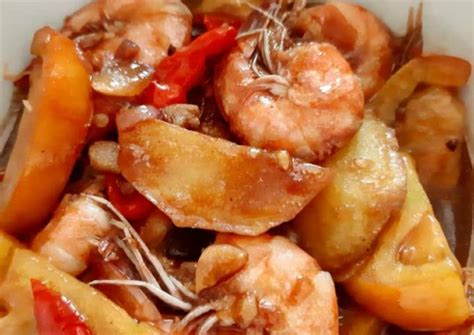 Resep Udang Kentang saus Lada Hitam oleh Dde - Cookpad