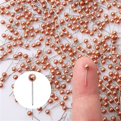 HICESS 480/500Pcs Push Pin with Clear Plastic Box Metallic Color Round ...