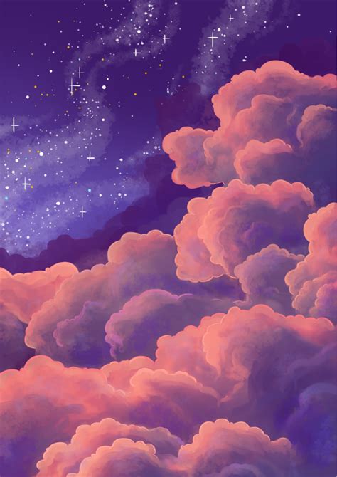 +91 Aesthetic Painting Clouds - Caca Doresde