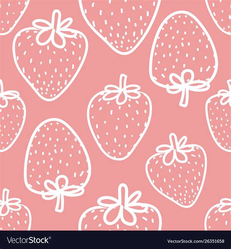 Seamless pattern with strawberry background Vector Image