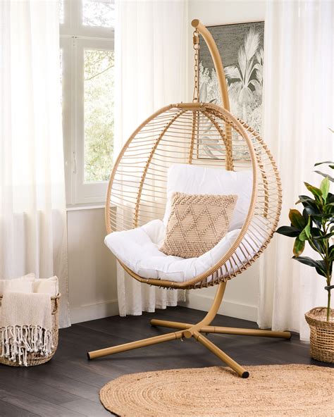 hanging chair  stand arco metal beige belianicouk