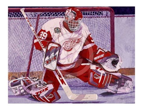 Dominik Hasek Detroit Red Wings by Matthew Campbell | ArtWanted.com