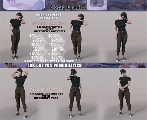 Z Stud Female Shape and Pose Mega Set | Daz 3D