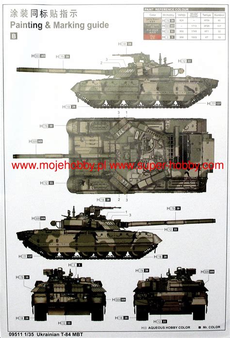 Ukrainian T-84 MBT model do sklejania Trumpeter 09511