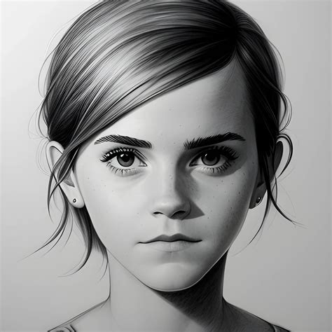 emma watson, eyes, Pencil Sketch - Arthub.ai