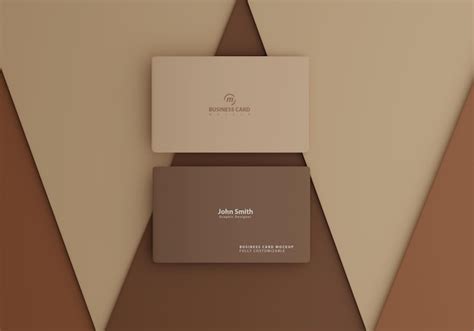 Premium PSD | Brown simple business card mockup