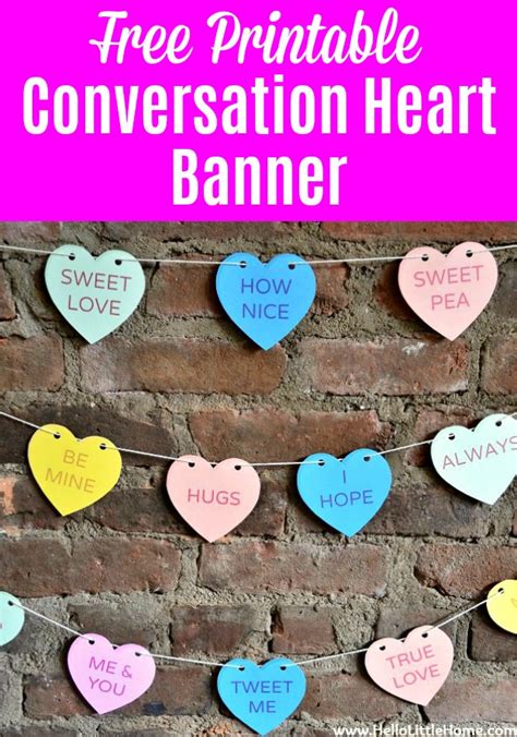 Free Printable Conversation Hearts Template / Choose from 5,997 printable design templates, like ...