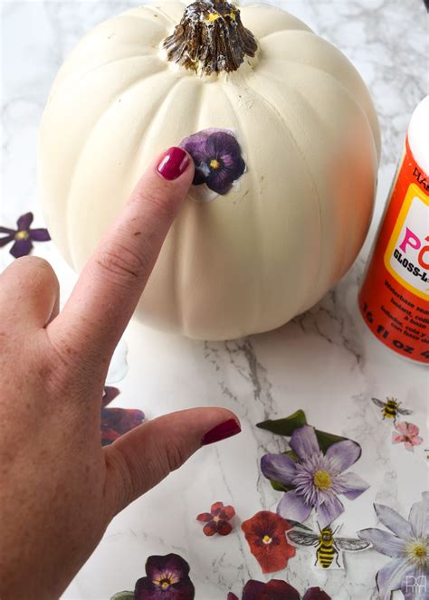 Decoupage Floral Pumpkins