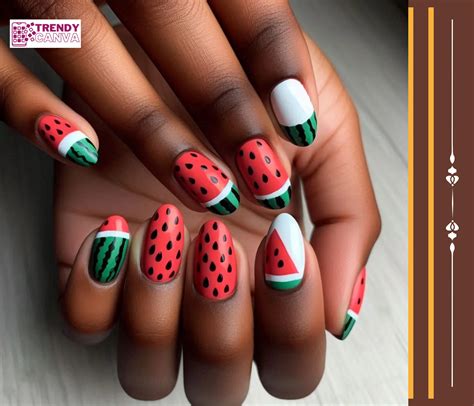 55+ Easy Watermelon Nail Designs for Every Style - Trendy Canva