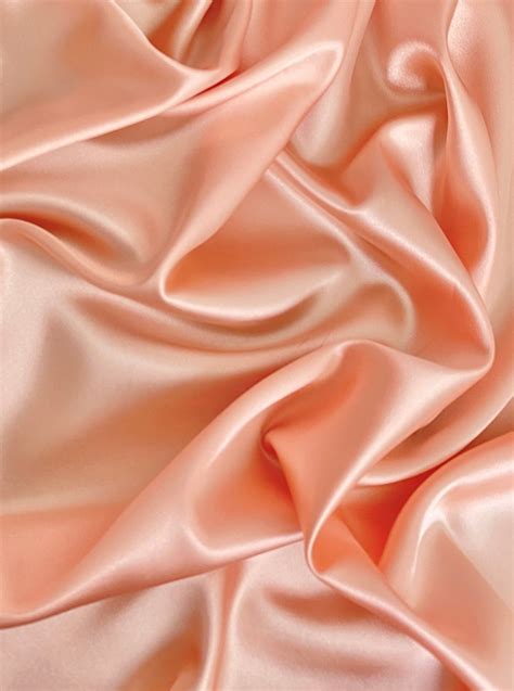 Shop now Peach Silky Stretch Satin by Yard- Kiki Textiles – KikiTextiles