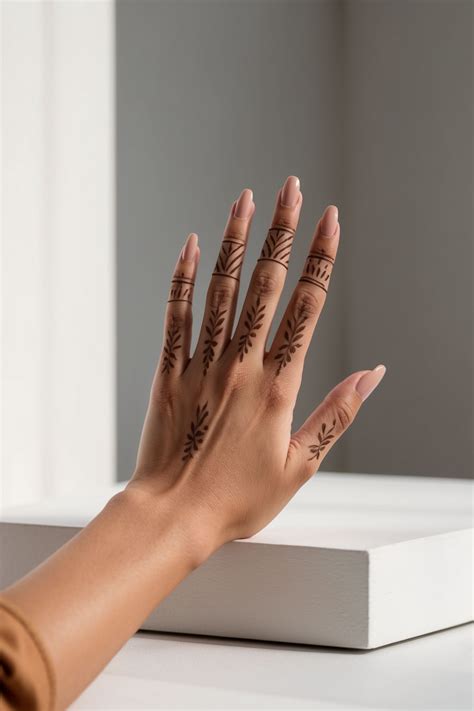 simple finger mehndi ka design 13