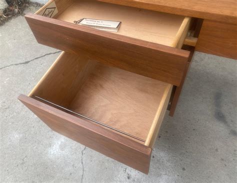 Modernist Architectural Walnut Desk designed by Merton Gershun for