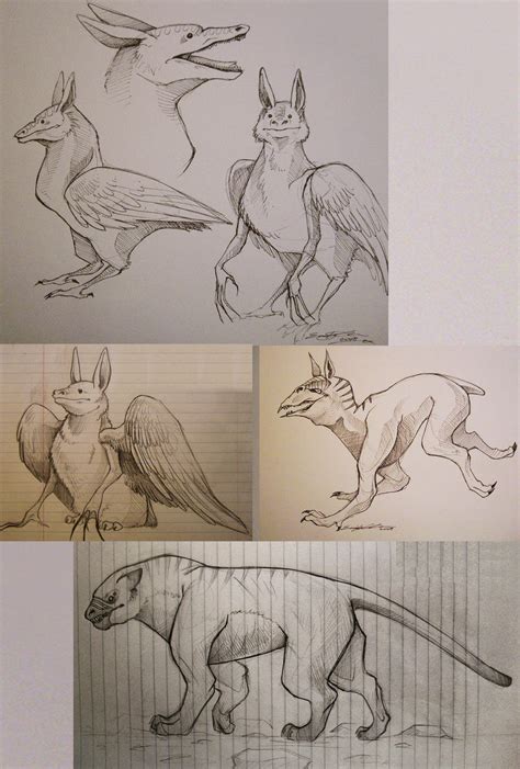 Creature Sketches 2 by eychanchan on DeviantArt
