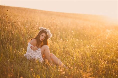 Premium Photo | Woman in meadow