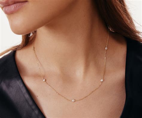 diamond station necklaces effortless elegance  beauty