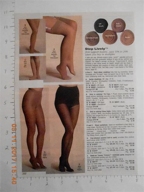 1993 Sears pantyhose stockings firm support hosiery AD tummy trimmer