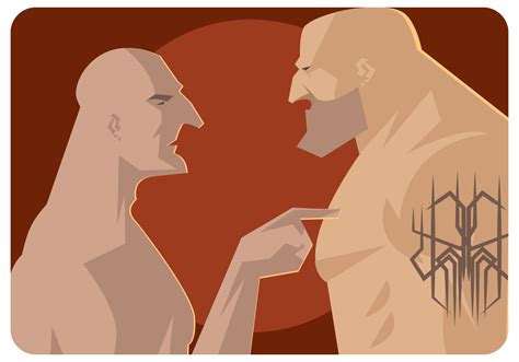 intimidating fighter vector  vector art  vecteezy