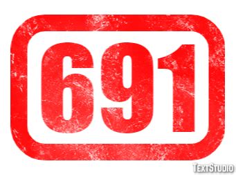 691 Text Effect and Logo Design Number