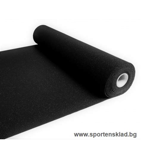 Гумена настилка Sport-flooring Strong, 4мм, черна