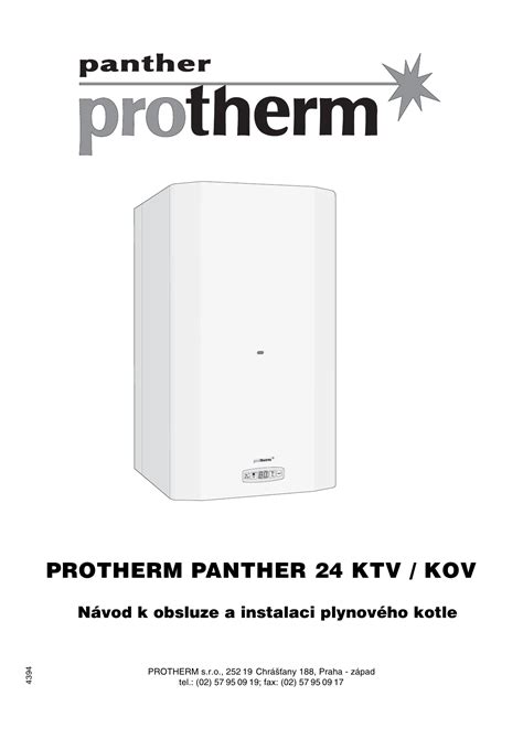 24 KOV | Používateľská príručka | PROTHERM PANTHER 24 KTV / KOV ...