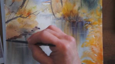 Démo aquarelle -Reflets de décembre (watercolor tutorial) - YouTube