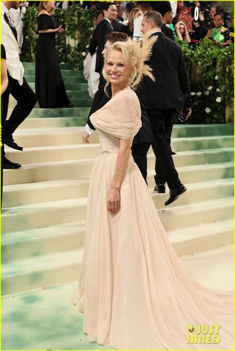 Pamela Anderson Makes Her Met Gala Debut, Radiates Natural Beauty at