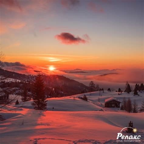 Потрясающий закат в горах!😍 | Закаты, Путешествия, Природа