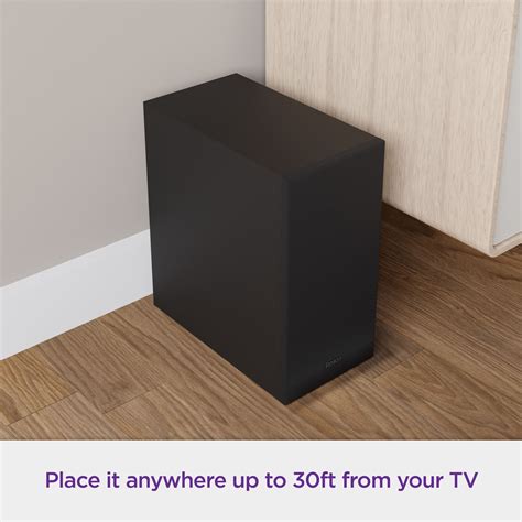 Roku 5.25″ Wireless Bass Subwoofer for Roku Streambar, Roku Streambar