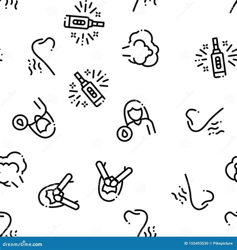 Symptomps of Pregnancy Seamless Pattern Vector Stock Vector