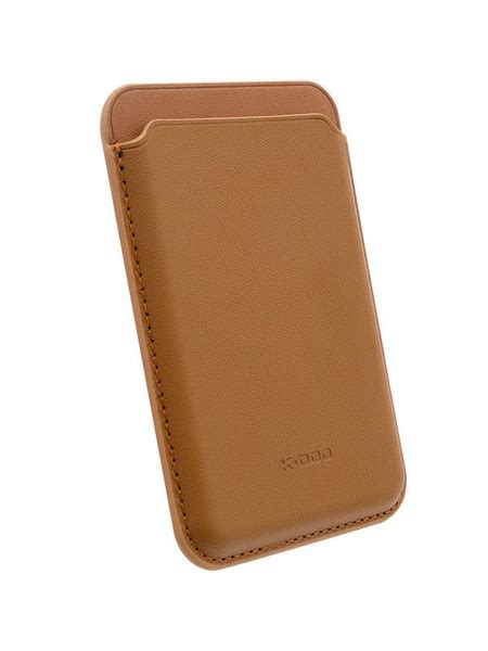Картхолдер Magsafe Кожаный (Leather Co) для Apple iPhone 15-Коричневый ...