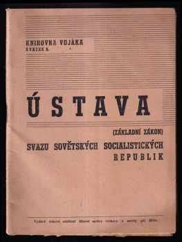 📗 Ústava (základní zákon) Svazu sovětských socialistických republik se ...
