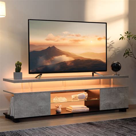 tv stand contemporary white 4