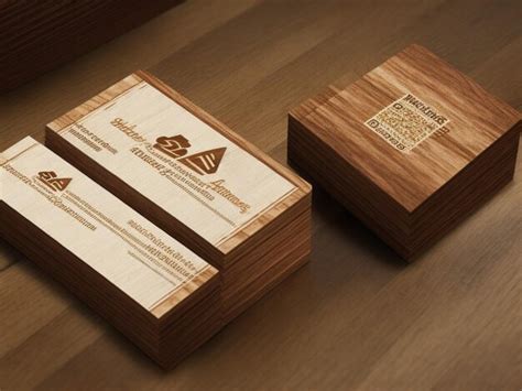 Premium Photo | Free PSD realistic wood background business card