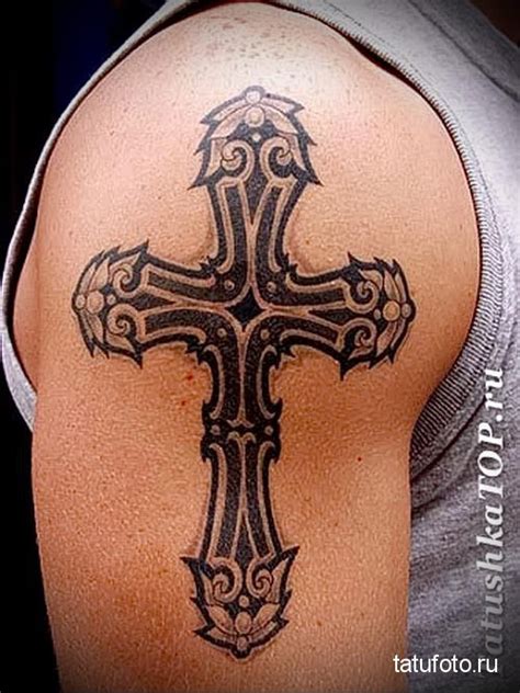 тату крест на плече 4 - tatufoto.com