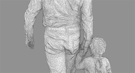 Daddy and Daughter 3D Model $79 - .max - Free3D