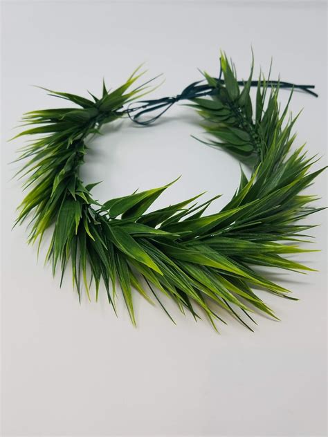 haku lei head lei ti leaf lei  dance costume wedding special