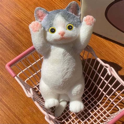 Blukids Realistic Cat Squishy,Taba Squishy,Stress Reliver,Gift for Kids