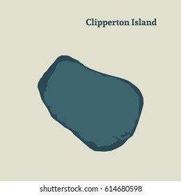 Outline Map Clipperton Island Isolated Vector Stock Vector (Royalty Free) 614680598 | Shutterstock