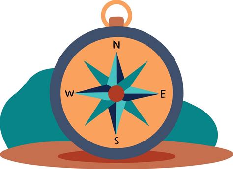 classic compass   blue needle pointing north symbolizing
