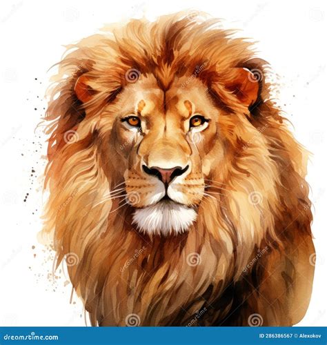 Lion Clipart. Lion Vector Illustration Cartoon Flat Style. Animals ...
