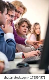 Smiling Teacher Students Classroom Stock Photo 173584571 | Shutterstock